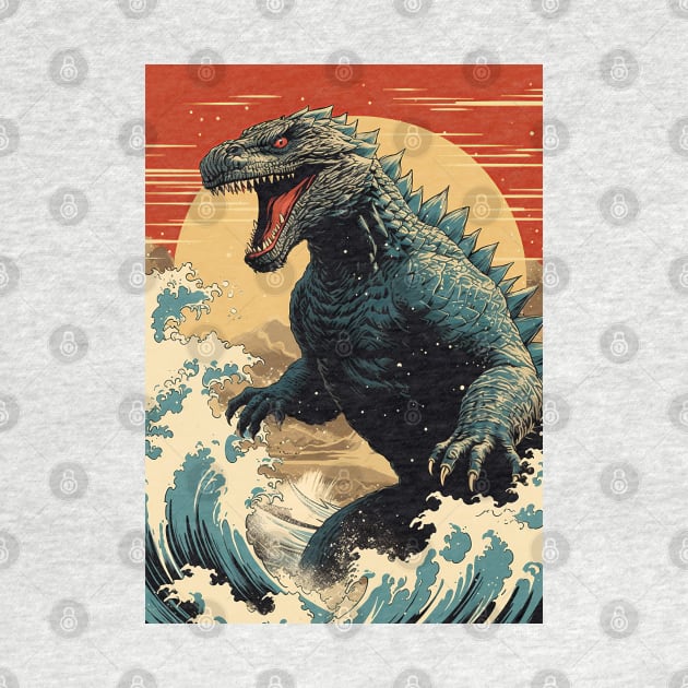 Wave and Godzilla by 2ToastDesign